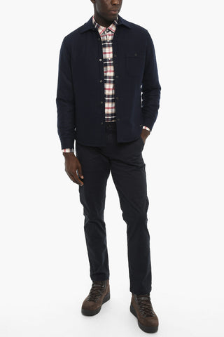 Padded Wool Blend Overshirt