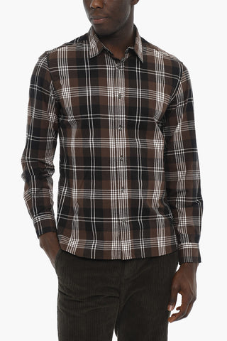 Cotton-Flannel Plaid Checked Shirt