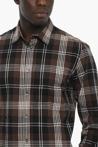 Cotton-Flannel Plaid Checked Shirt