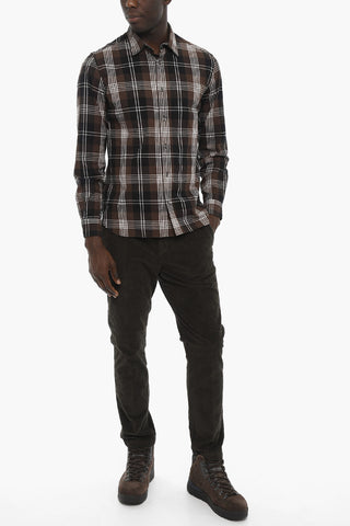 Cotton-Flannel Plaid Checked Shirt