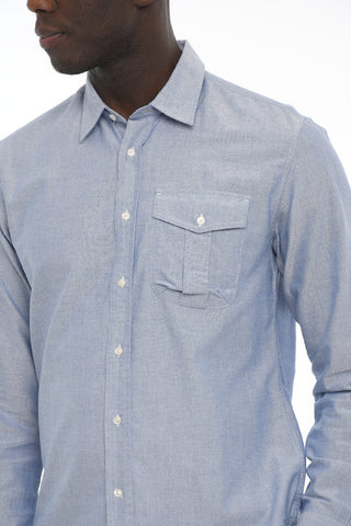 Cotton Spred Collar Shirtwith Breast Pocket