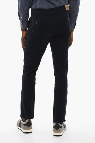 PENN-RICH Pantaloni Chino in Gabardina di Cotone con Passanti