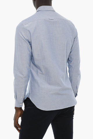 Cotton Spred Collar Shirtwith Breast Pocket