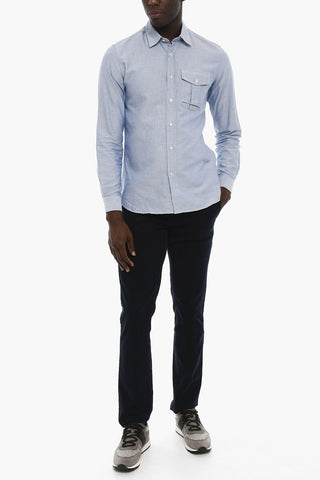 Cotton Spred Collar Shirtwith Breast Pocket