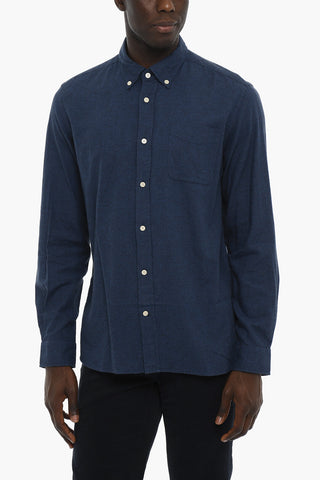 Camicia Button-down in Flanella di Cotone
