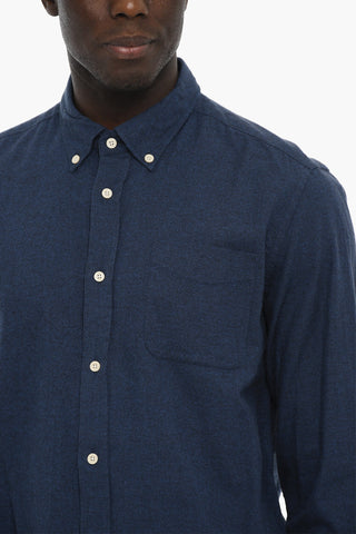 Camicia Button-down in Flanella di Cotone