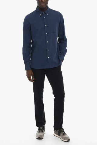 Camicia Button-down in Flanella di Cotone