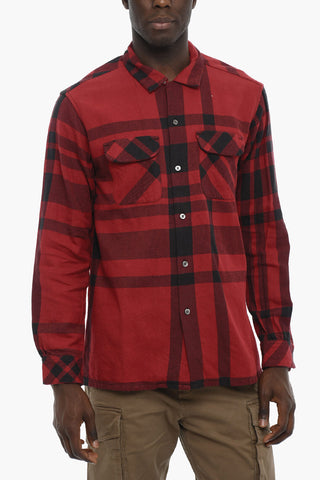 Tartan Motif Shirt with Double Breast Pocket