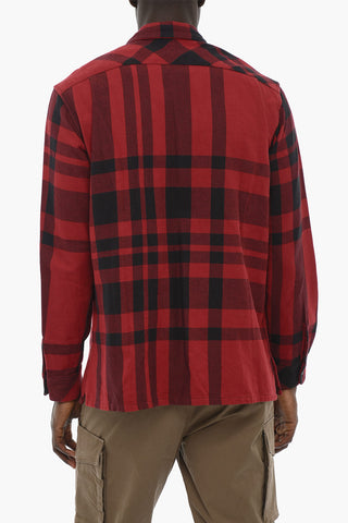 Tartan Motif Shirt with Double Breast Pocket