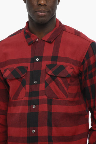 Tartan Motif Shirt with Double Breast Pocket