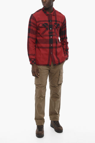Tartan Motif Shirt with Double Breast Pocket