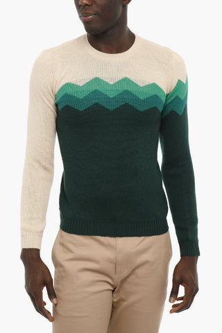 PENN-RICH Gradient Effect Crew-Neck Sweater