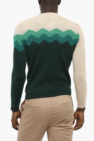 PENN-RICH Gradient Effect Crew-Neck Sweater