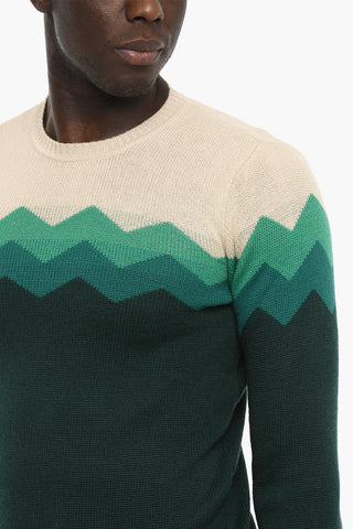 PENN-RICH Gradient Effect Crew-Neck Sweater