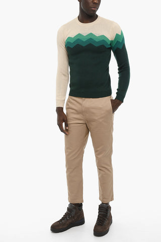 PENN-RICH Gradient Effect Crew-Neck Sweater