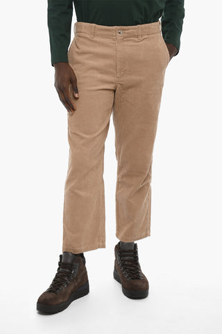 Corduroy 4 Pockets Pants with Golden Buttons