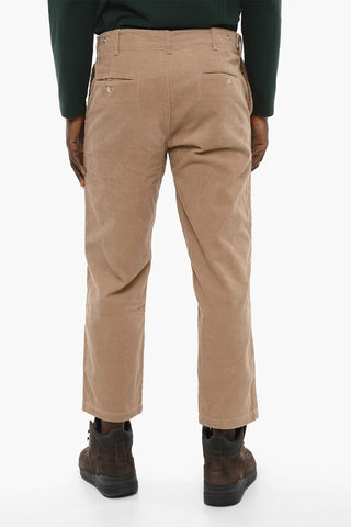 Corduroy 4 Pockets Pants with Golden Buttons