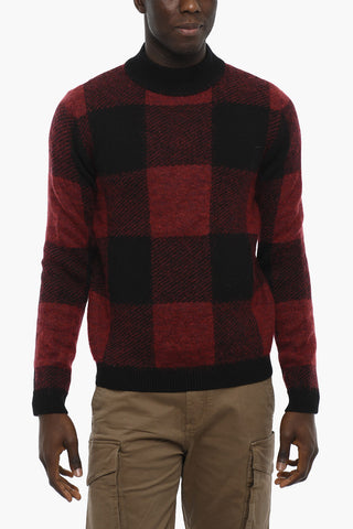 Maglia Mock Neck Motivo Tartan
