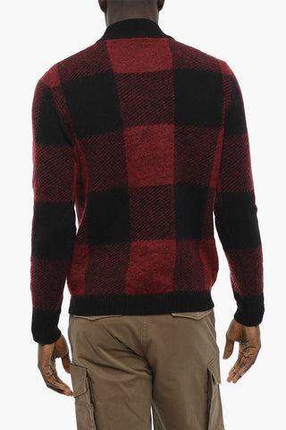 Maglia Mock Neck Motivo Tartan