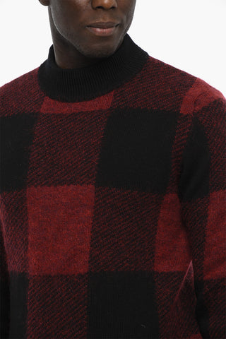 Maglia Mock Neck Motivo Tartan