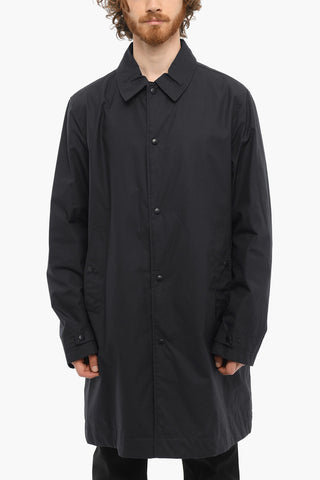 Cappotto Balmacaan Imbottito in Tinta Unita 