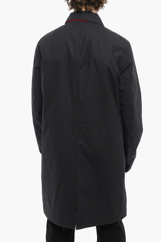 Cappotto Balmacaan Imbottito in Tinta Unita 