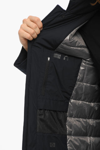 Solid Color Padded Jacket with Hidden Closure