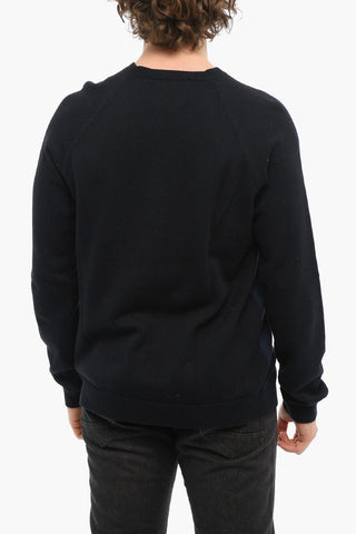 Maglia Girocollo a Quadri buffalo in Cotone e Lana