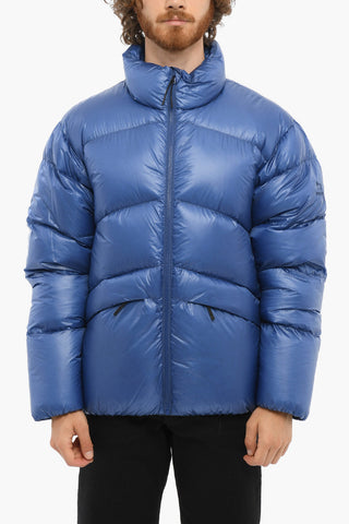Rip Stop Checked POWDER SNOW Down Jacket with 2 Pockets