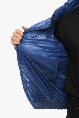 Rip Stop Checked POWDER SNOW Down Jacket with 2 Pockets