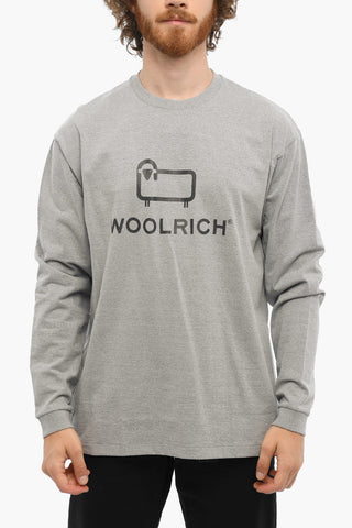 Long Sleeve Crew-neck T-Shirt with Printed Logo