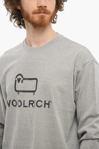 Long Sleeve Crew-neck T-Shirt with Printed Logo