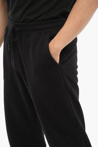 Fleeced Cotton Joggers with Drawstring Waist