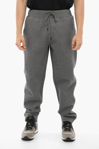 Joggers in Misto Cotone a Tinta Unita con 3 Tasche