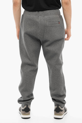 Solid Color Cotton Blend Joggers with 3 Pockets