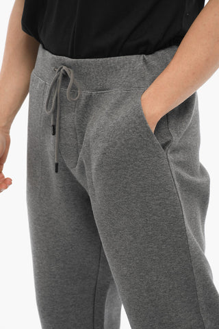Solid Color Cotton Blend Joggers with 3 Pockets