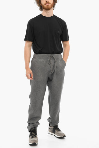 Solid Color Cotton Blend Joggers with 3 Pockets