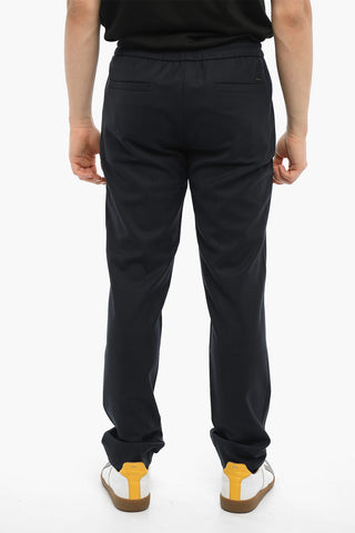 Pantaloni in Misto Lana con Elastico in Vita