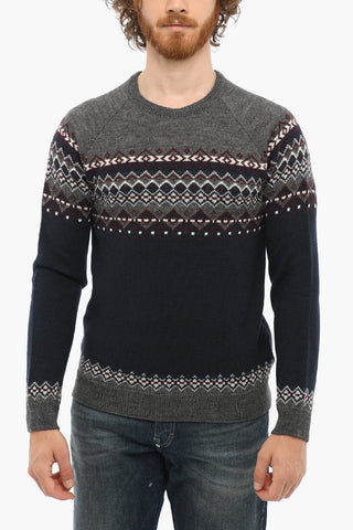 PENN-RICH Maglia girocollo in Motivo Fair Isle