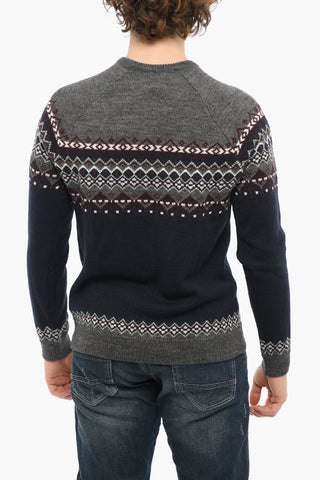 PENN-RICH Maglia girocollo in Motivo Fair Isle