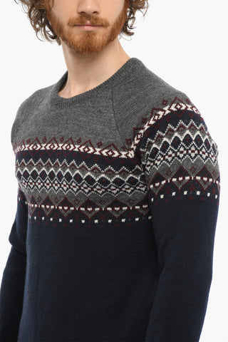 PENN-RICH Maglia girocollo in Motivo Fair Isle