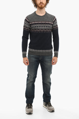 PENN-RICH Maglia girocollo in Motivo Fair Isle