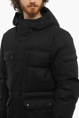 Solid Color POCONO MOUNTAIN Utility Down Jacket with Hidden Closure