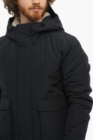 PENN-RICH Solid Color Padded Jacket with Hidden Closure