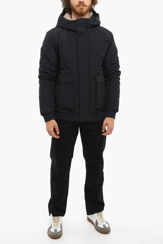 PENN-RICH Solid Color Padded Jacket with Hidden Closure