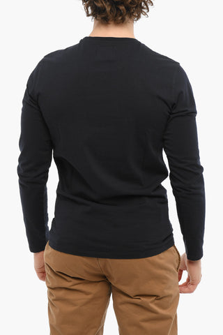 PENN-RICH T-Shirt Girocollo a Manica Lunga con Logo Stampato