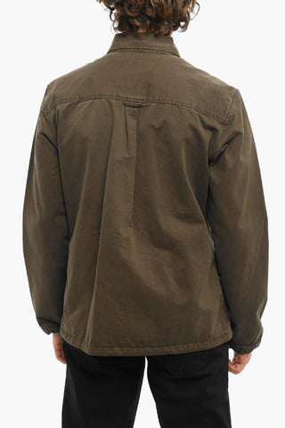 Lightweight Cotton Utility Jacket with Removable Logo Patch
