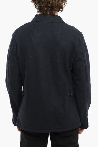 Virgin Wool Shawl Lapel Utility Blazer