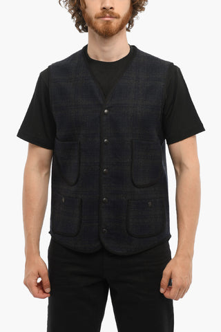 Plaid Checked Two-Tone RAIL ROAD Vest