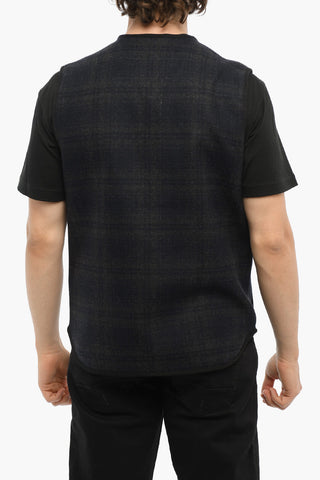 Plaid Checked Two-Tone RAIL ROAD Vest